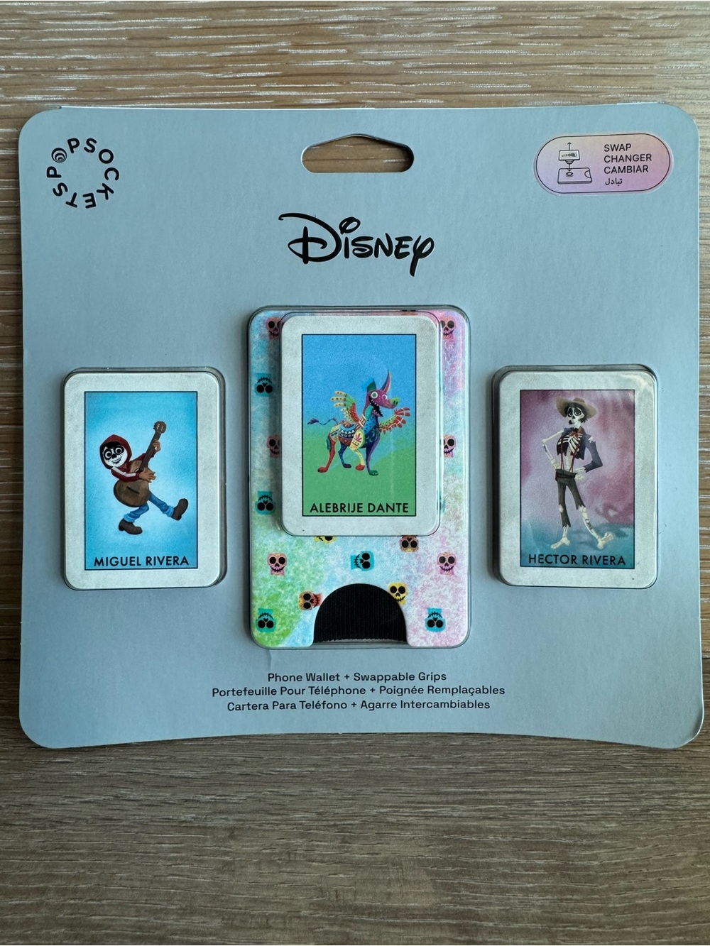 PopSocket Disney Coco Phone Wallet & Swappable Grips NWT